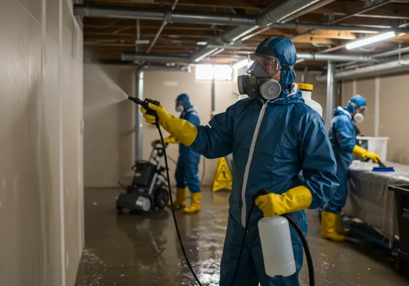 Basement Sanitization and Antimicrobial Treatment process in Orchard Grass Hills, KY