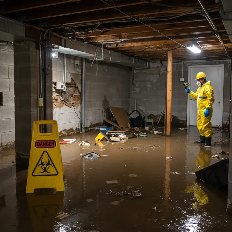 Flooded Basement Electrical Hazard in Orchard Grass Hills, KY Property