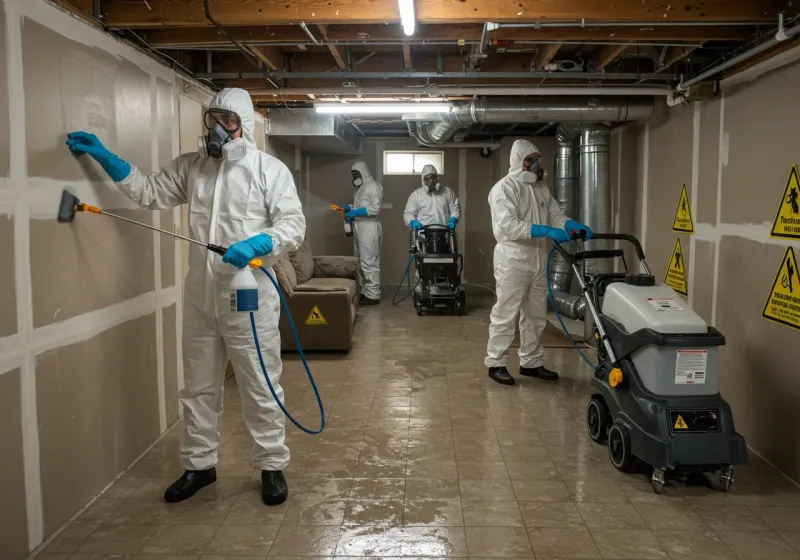Basement Moisture Removal and Structural Drying process in Orchard Grass Hills, KY